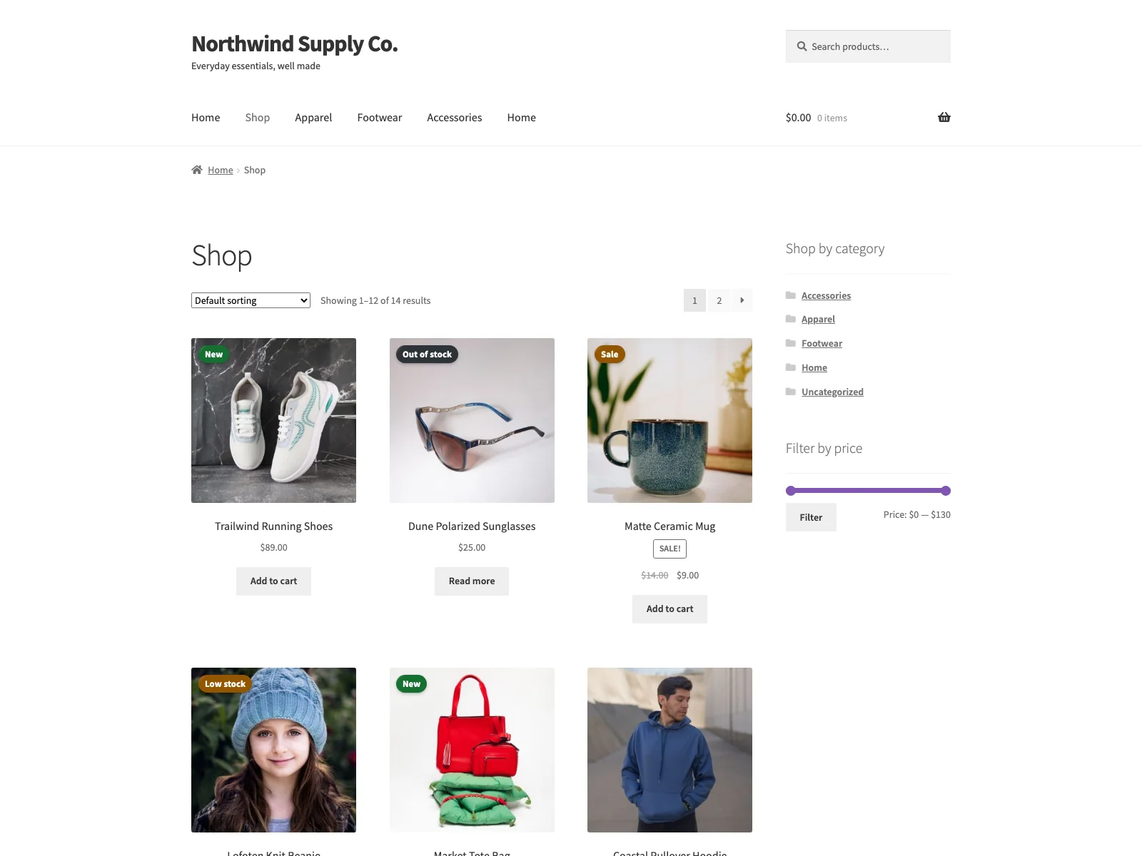 Marks Produkt-Badges in einer WooCommerce-Shop-Liste
